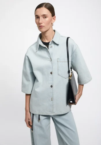 ABBOTT Short-sleeved denim shirt